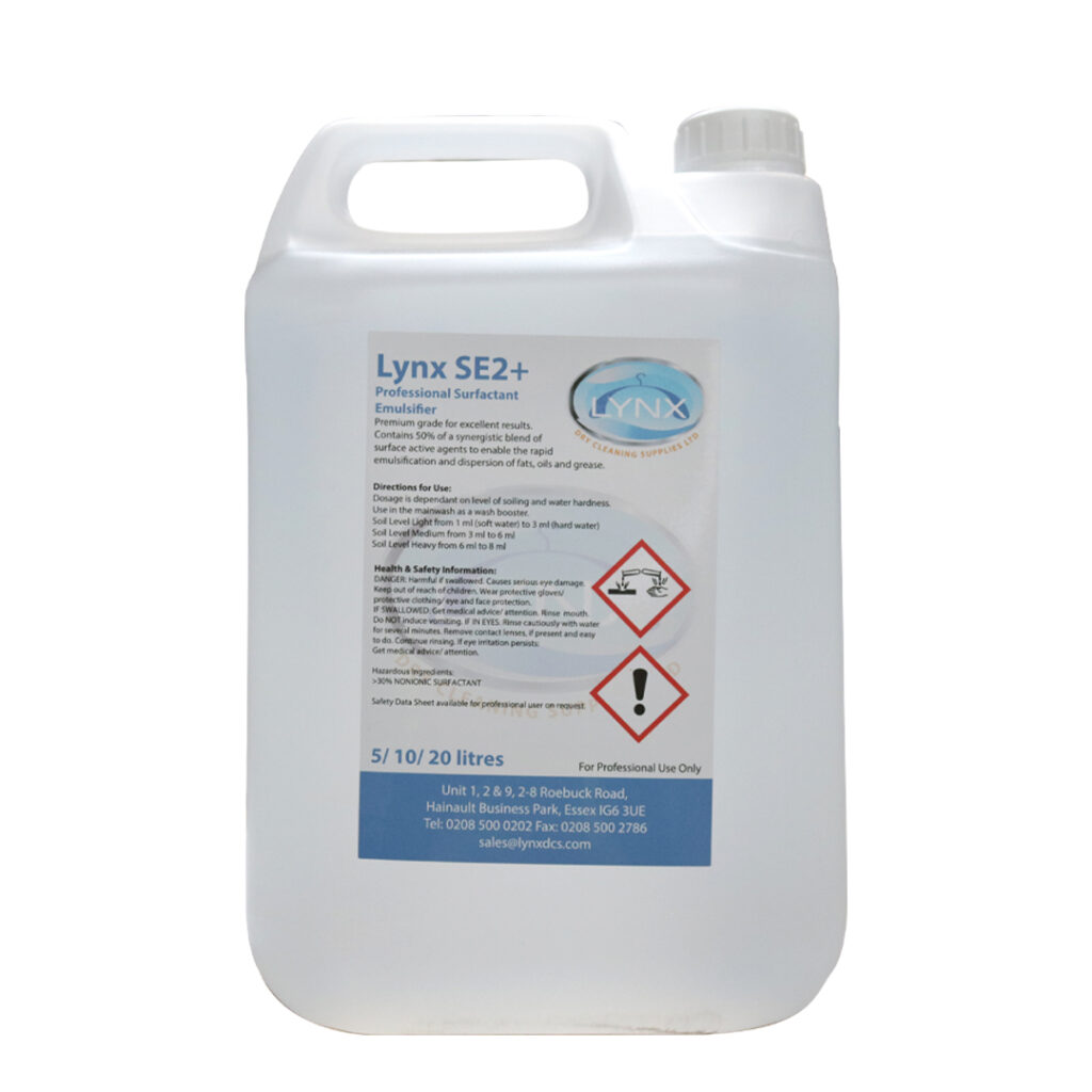 Lynx SE2 Laundry Emulsifier Lynx Dry Cleaning Supplies Ltd