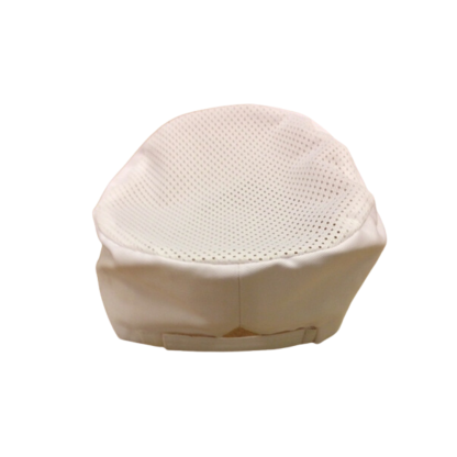 White Skull Cap With Breathable Mesh Top