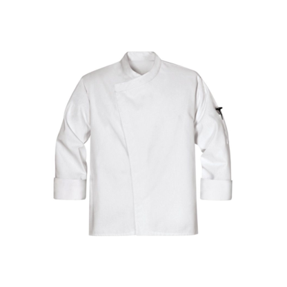 White Long Sleeve Tunic Style Chefs Jacket
